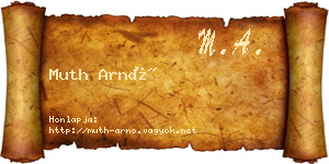Muth Arnó névjegykártya